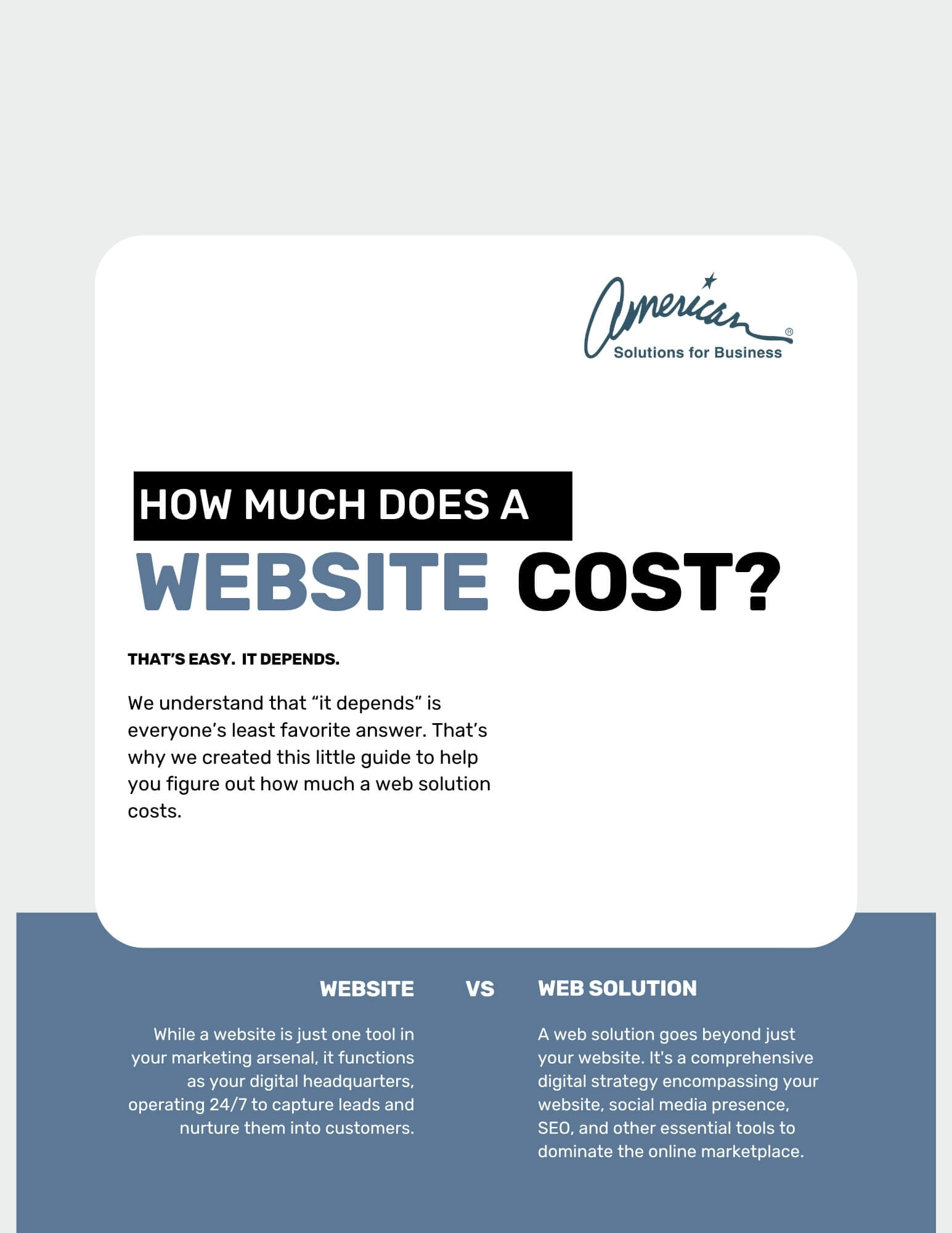 Pricing A Website ASB