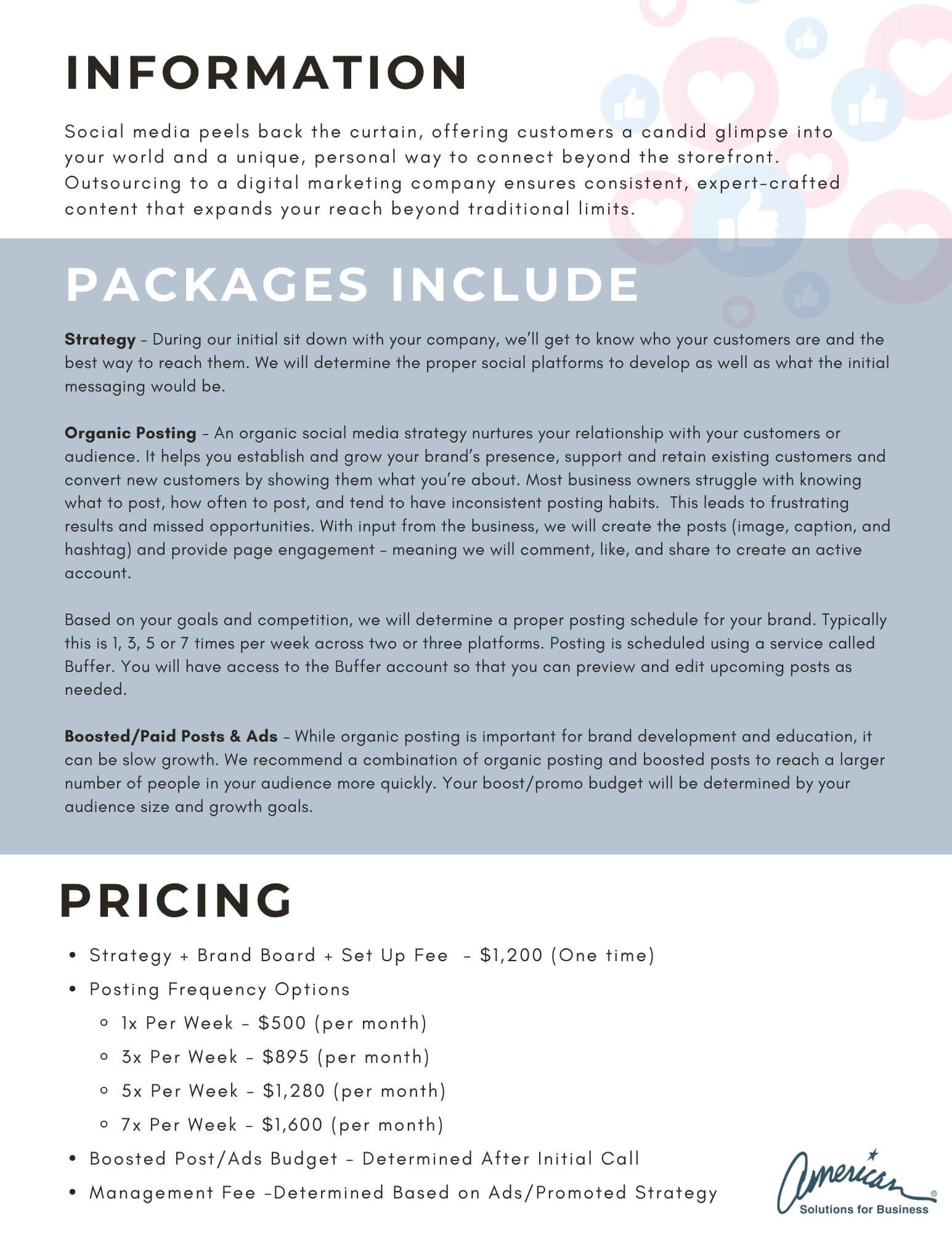 Social Media Package Pricing-ASB